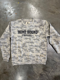 Thumbnail for Authentic Home Bound Logo Crewneck Sweatshirt - White Camo