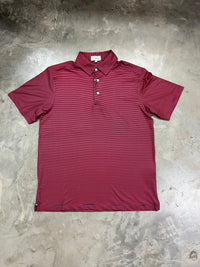 Thumbnail for Auti Love Red & Black Striped Performance Polo - Red/Black