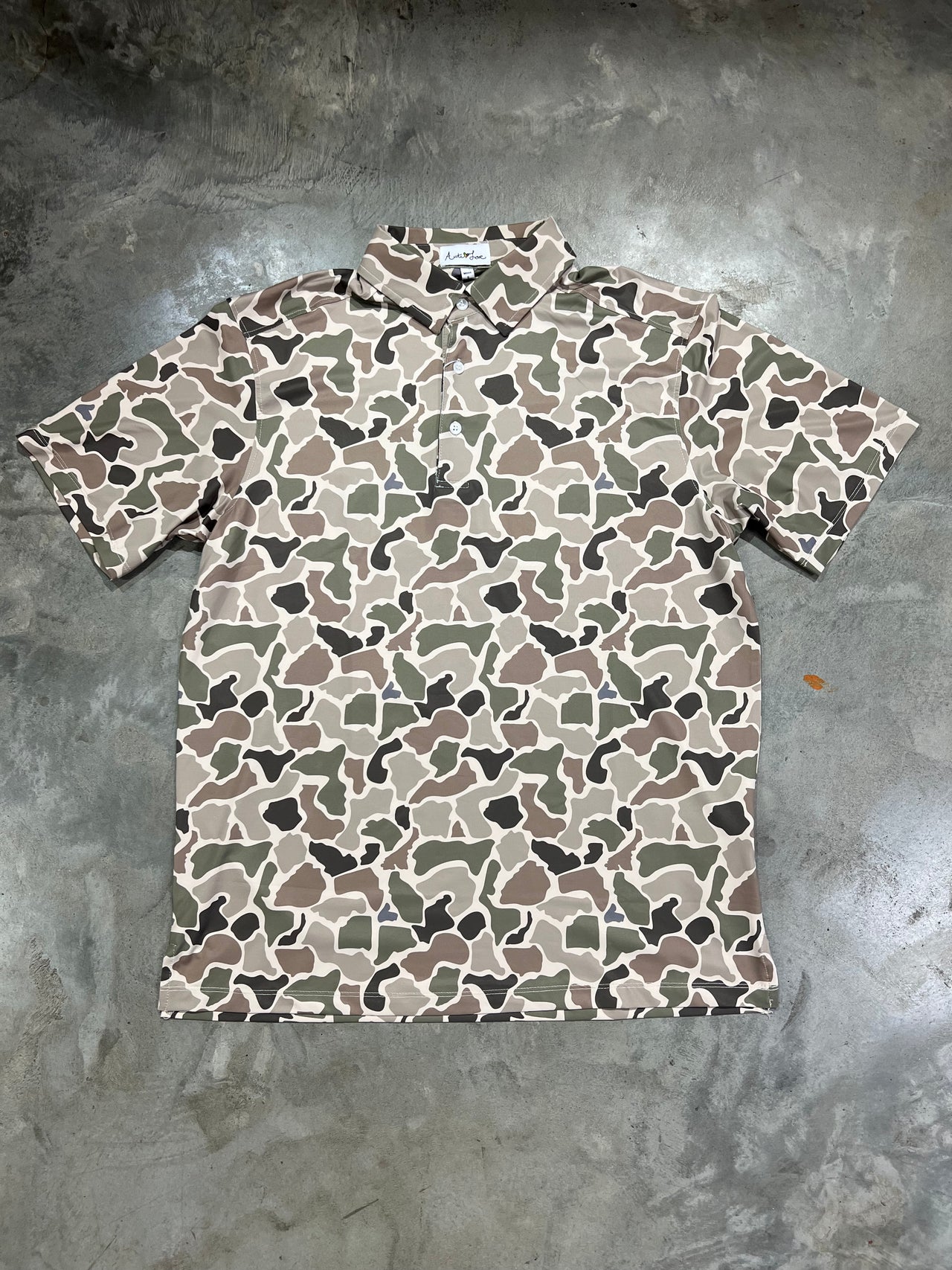 Auti Love Old School Camo Performance Polo