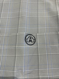 Thumbnail for Home Bound Grey Plaid Performance Button Up Shirt - Grey Plaid