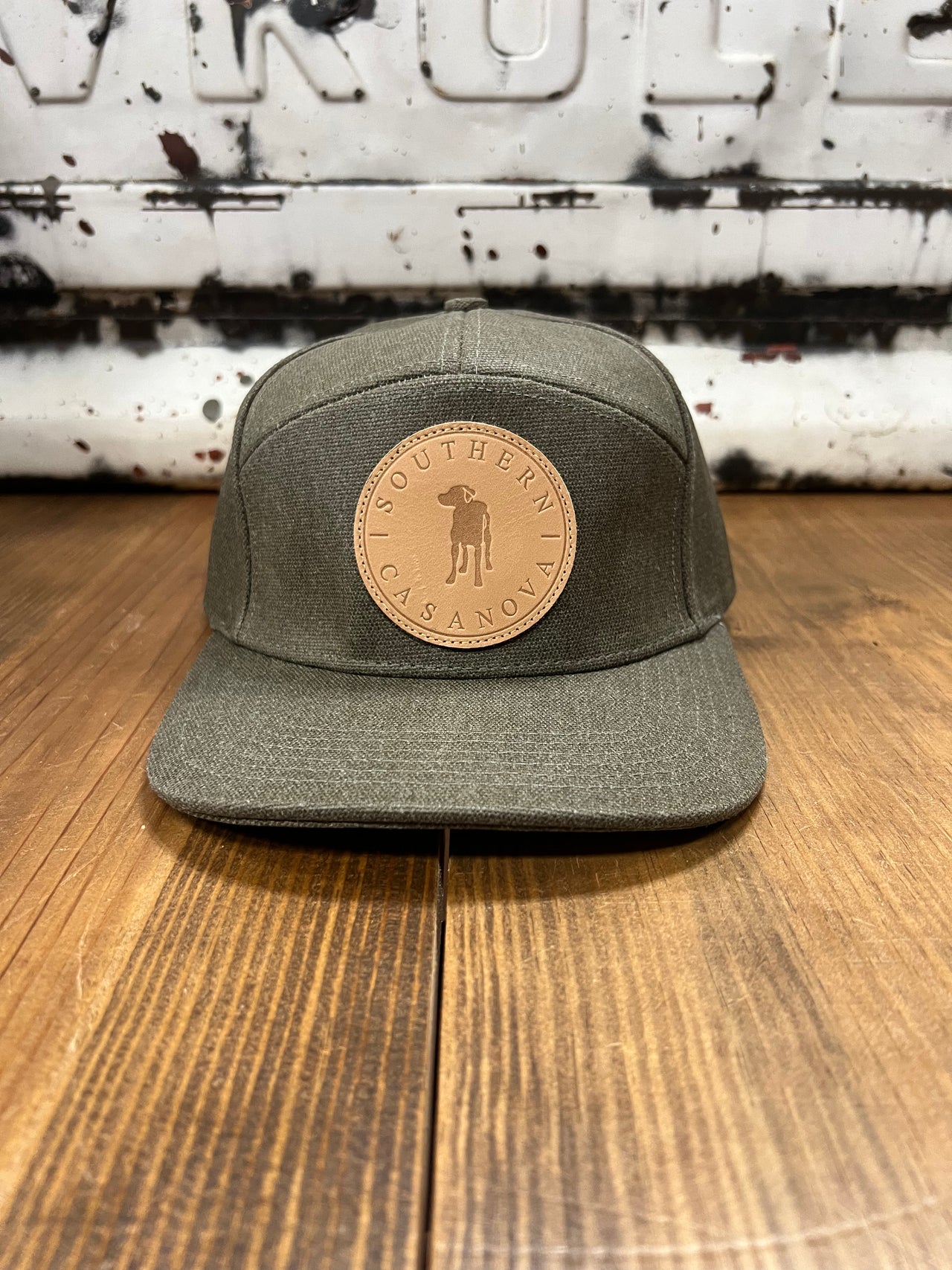 Southern Casanova 7 Panel Waxed Canvas Cap - Hunter Green