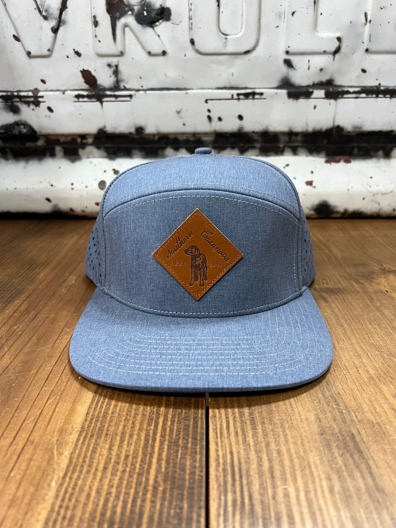 Southern Casanova 7 Panel Performance Golf Cap - Blue Jean Pavement