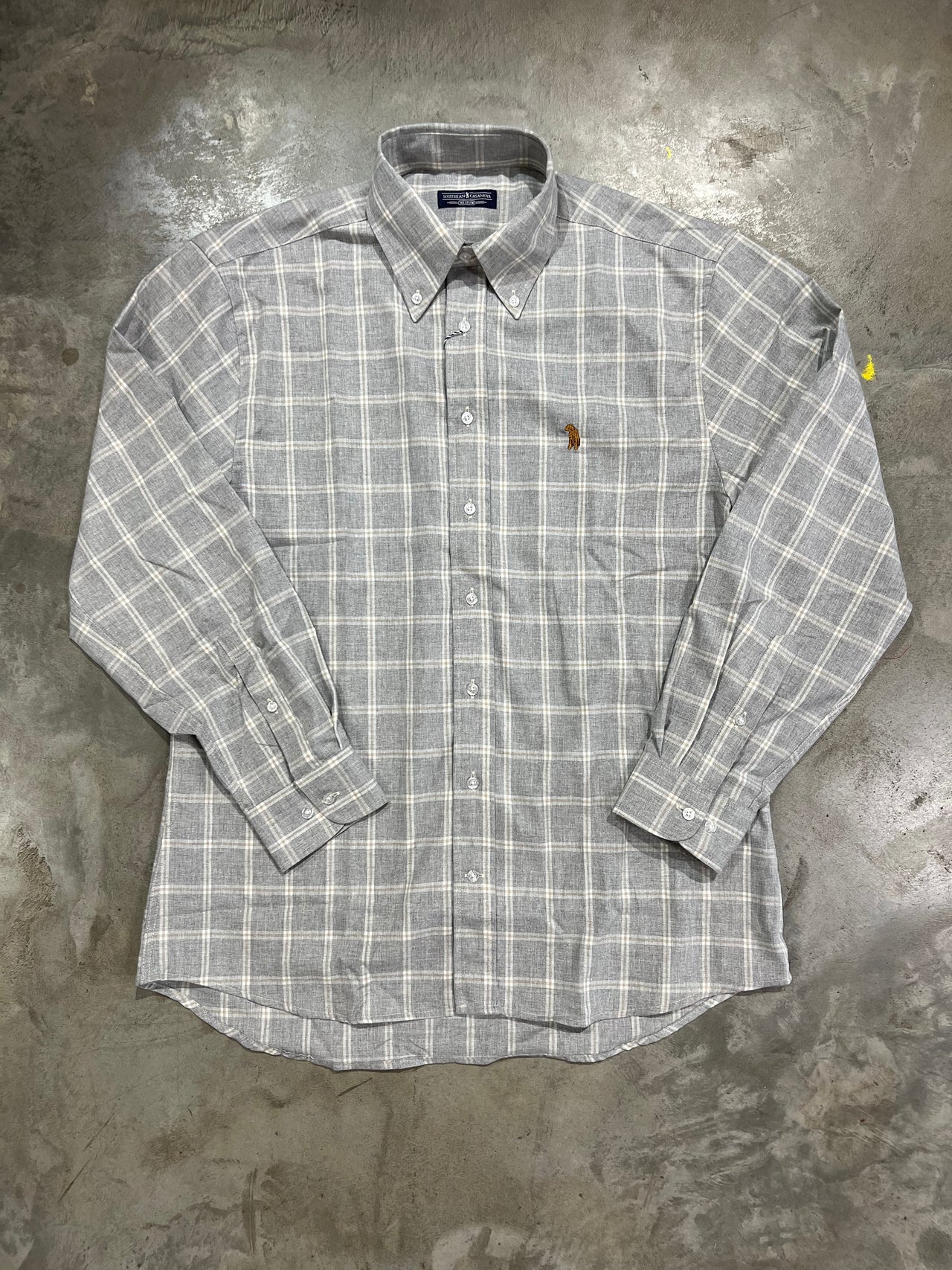 Southern Casanova Check LS Button Down - Grizzled Gray