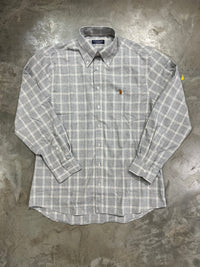 Thumbnail for Southern Casanova Check LS Button Down - Grizzled Gray