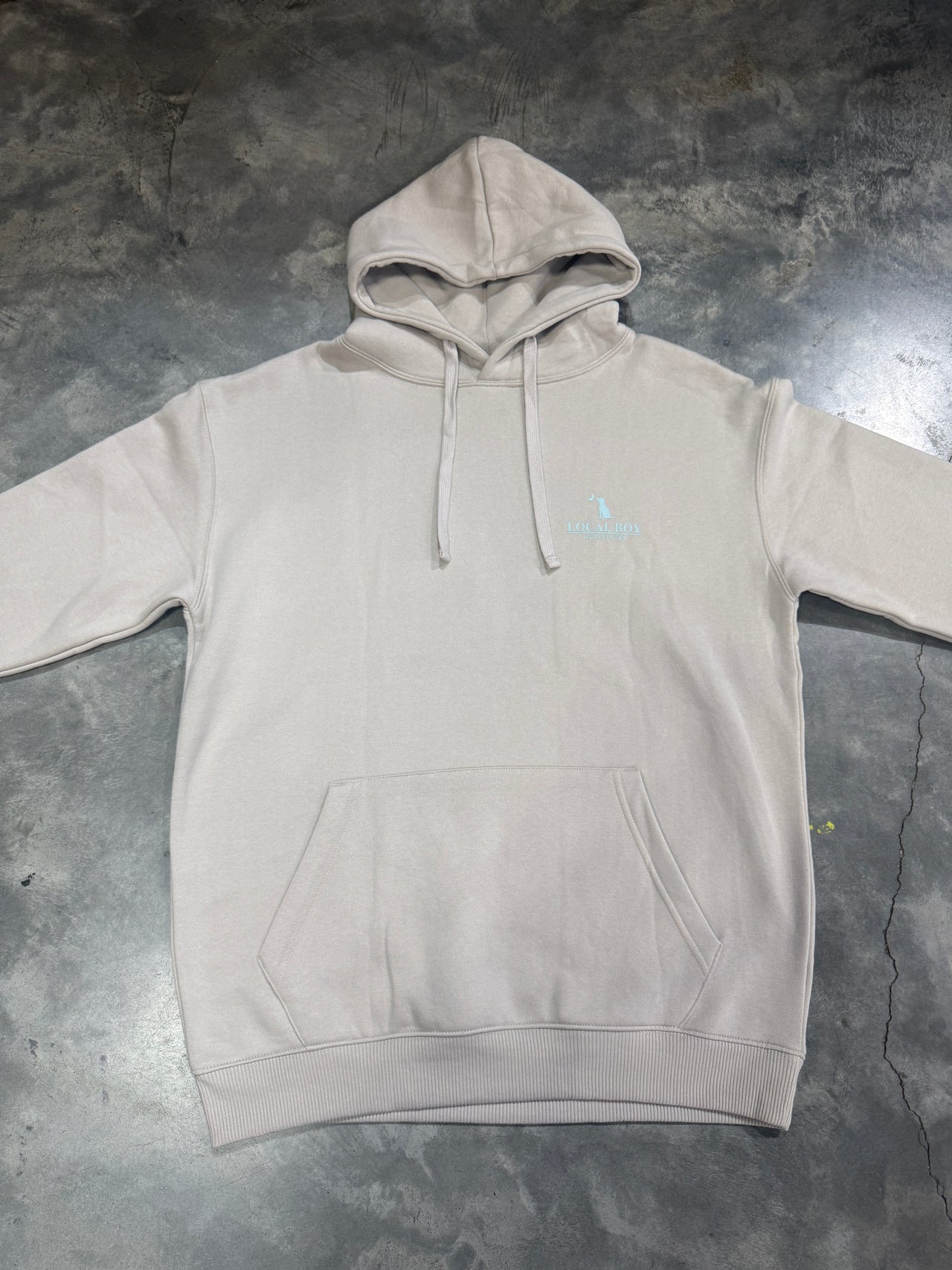 Sandy Red Cotton Hoodie - Natural Stone