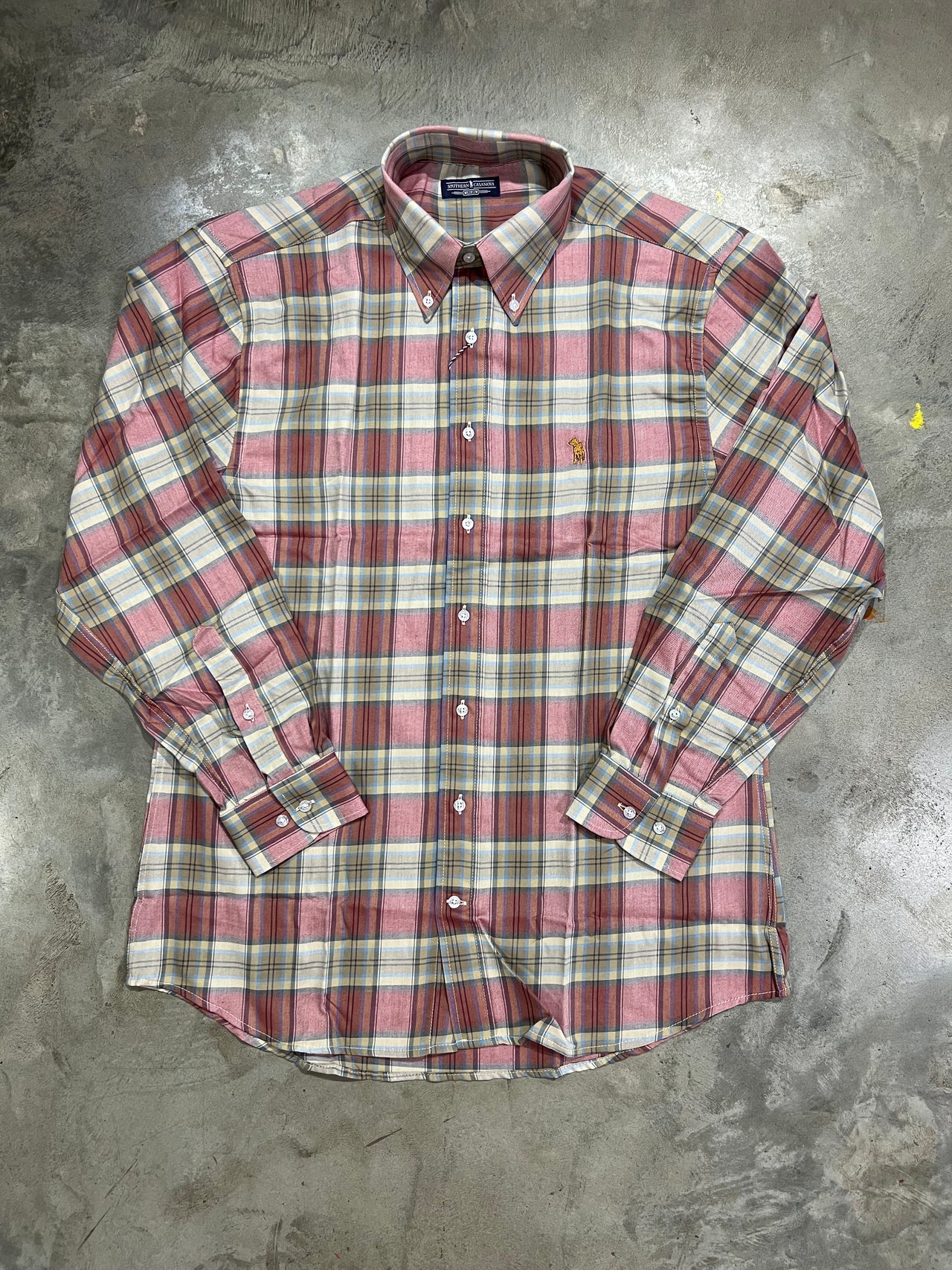 Southern Casanova Plaid LS Button Down - Withered Garnet