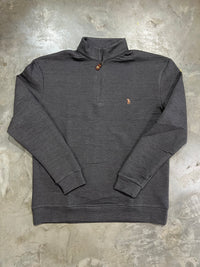 Thumbnail for Southern Casanova Quilted Bar-Stitch LS Quarter Zip - Hideout Heather