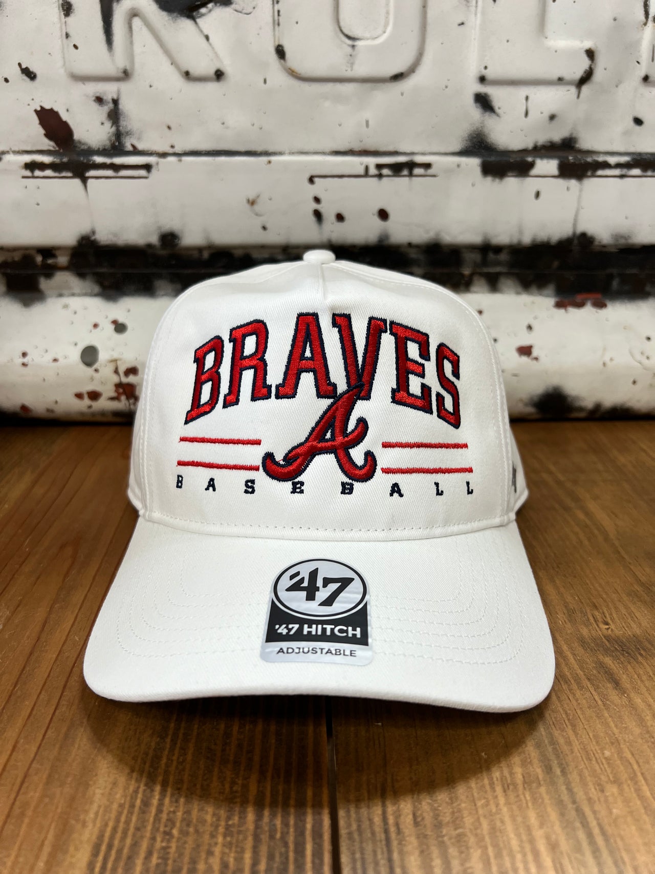 47 Brand Atlanta Braves Script Cap White Home Bound Apparel