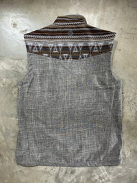 Thumbnail for Hooey Softshell Full Zip Vest - Brown Aztec/Grey