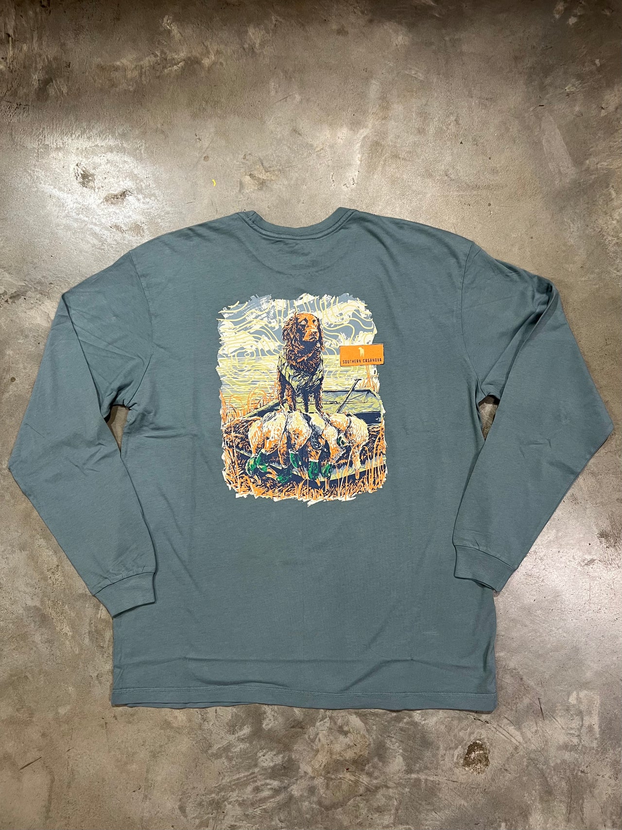 Southern Casanova Topographic Boykin LS Tee - Slate