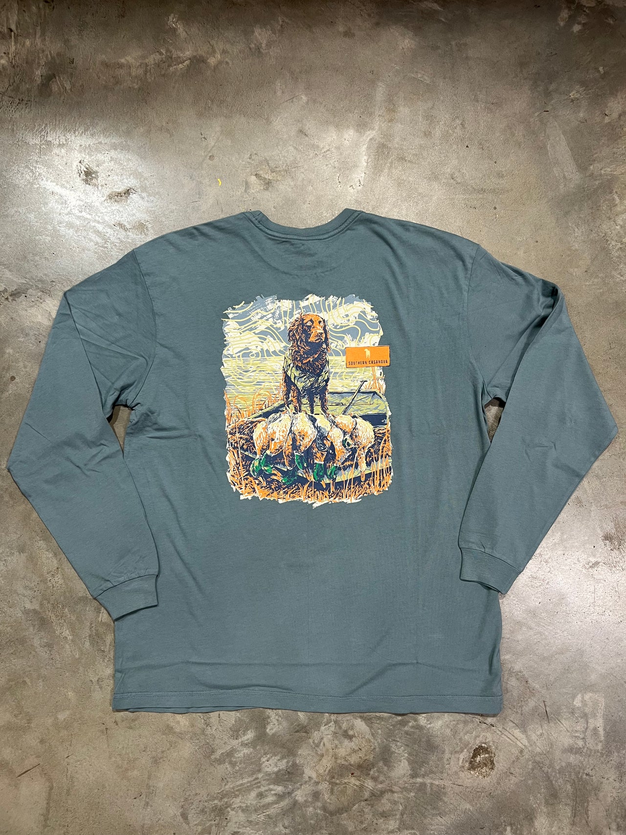 Southern Casanova Topographic Boykin LS Tee - Slate