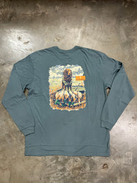 Thumbnail for Southern Casanova Topographic Boykin LS Tee - Slate