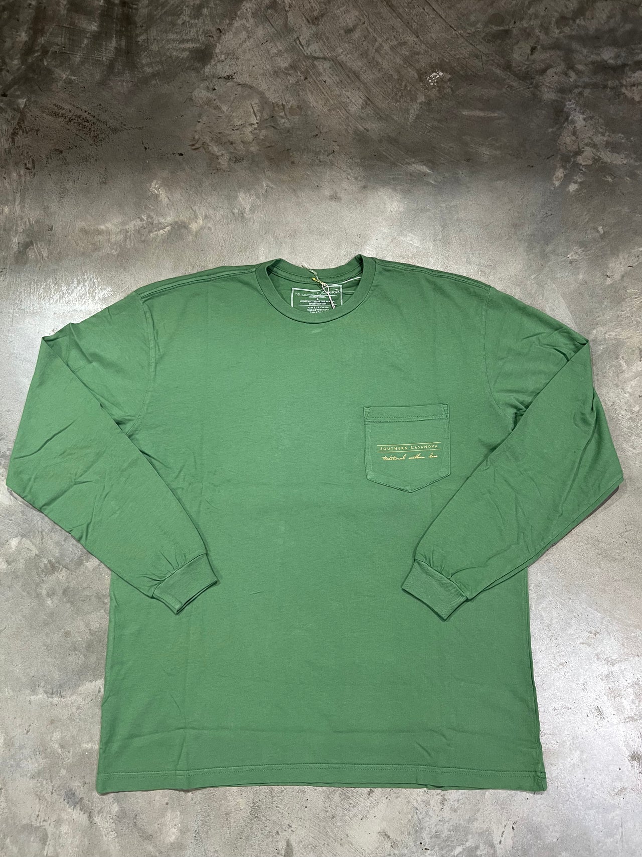 Southern Casanova Smoke Break LS Tee - Green