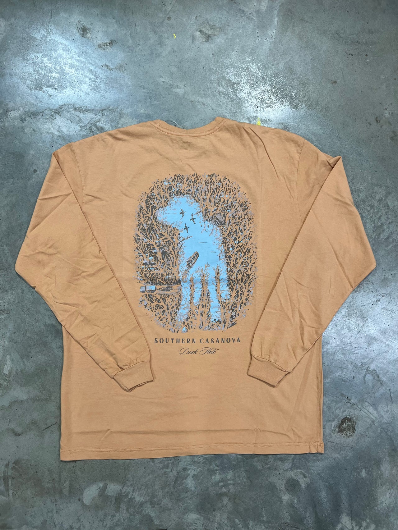 Southern Casanova Duck Hole LS Tee - Terracotta