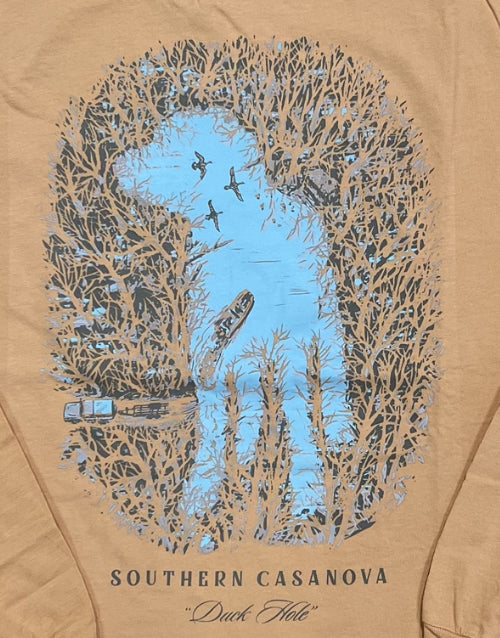 Southern Casanova Duck Hole LS Tee - Terracotta