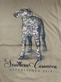 Thumbnail for Southern Casanova Old Camo Dog LS Tee - Light Brown