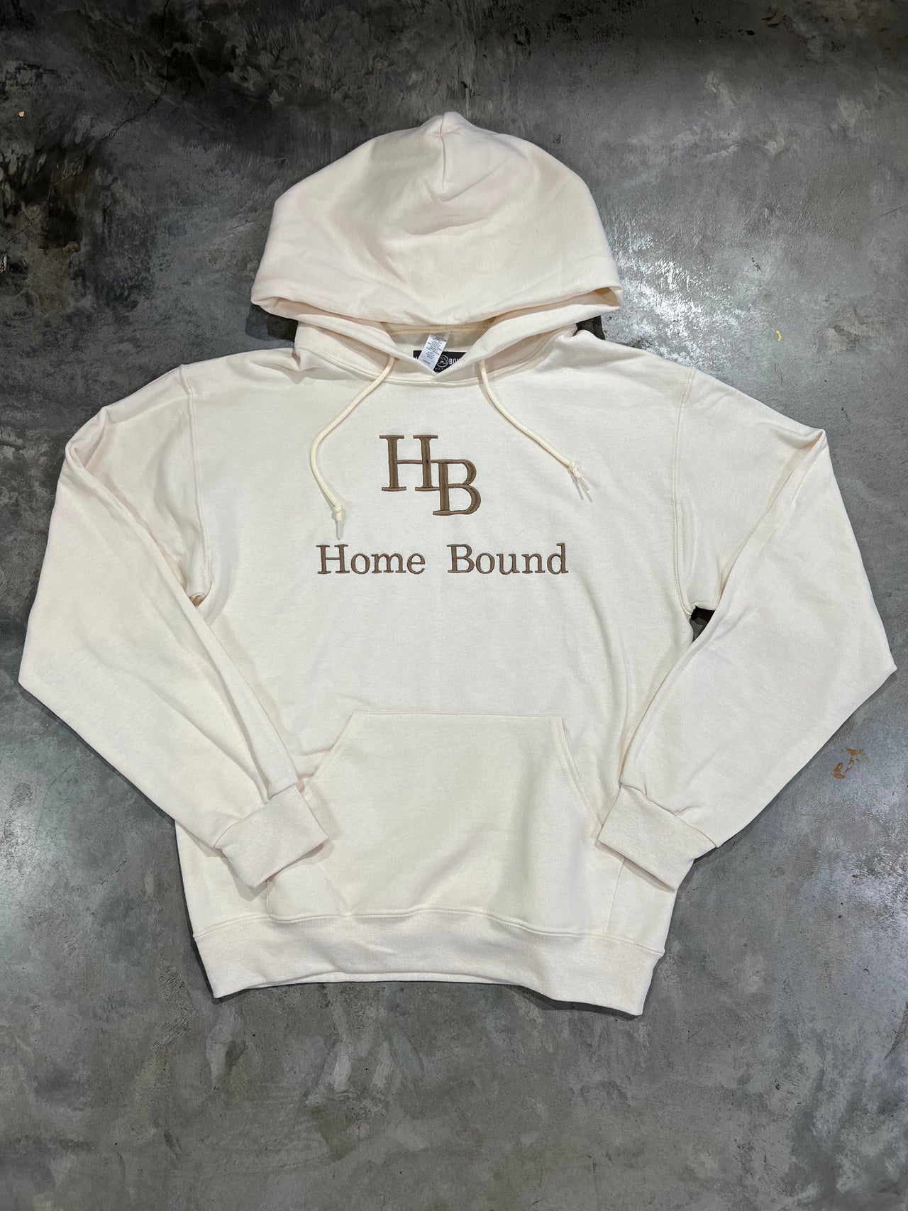 Home Bound Branded Logo Hoodie - Cream Heather