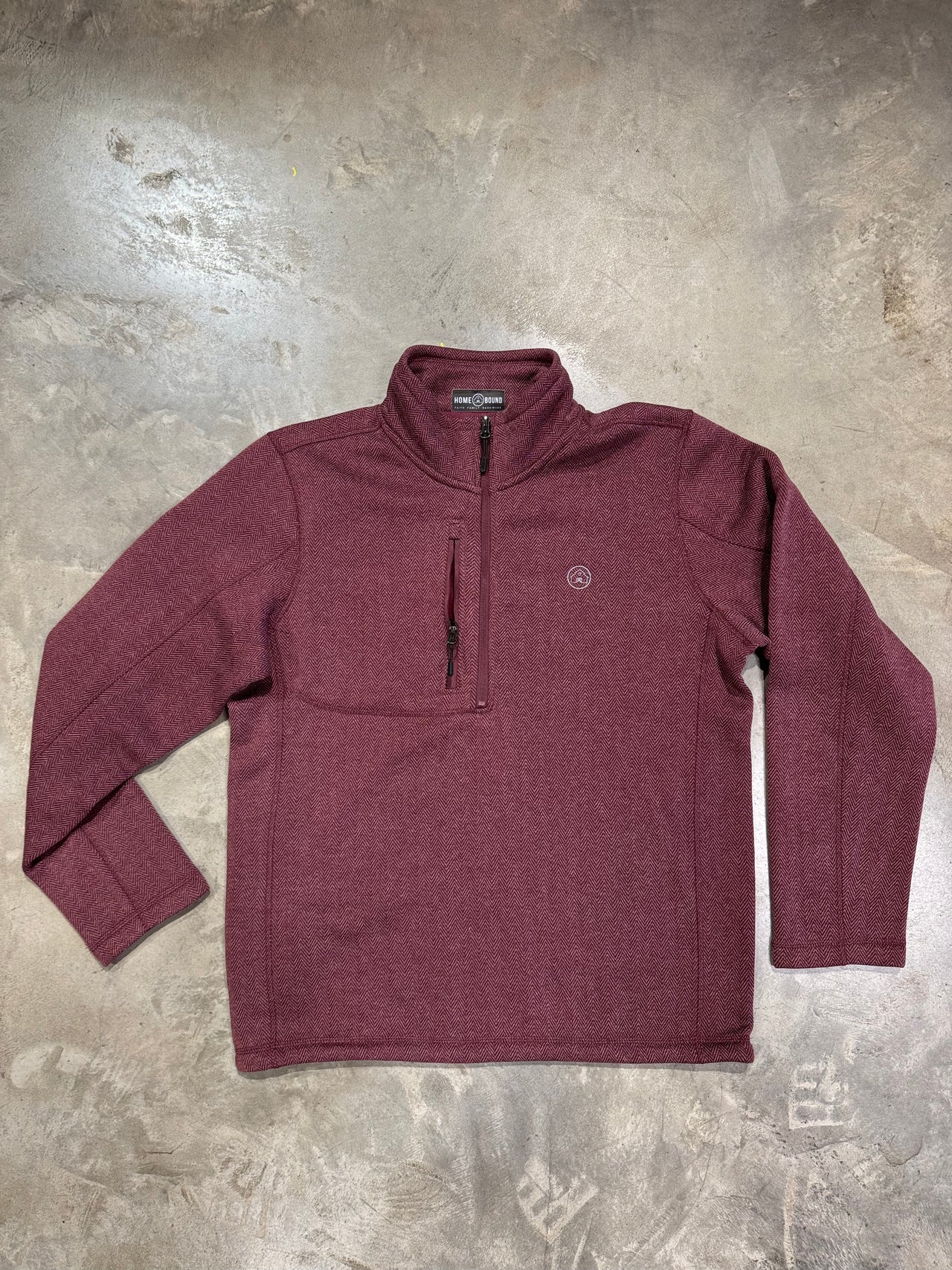 Home Bound Quarter Zip - Heathered Maroon