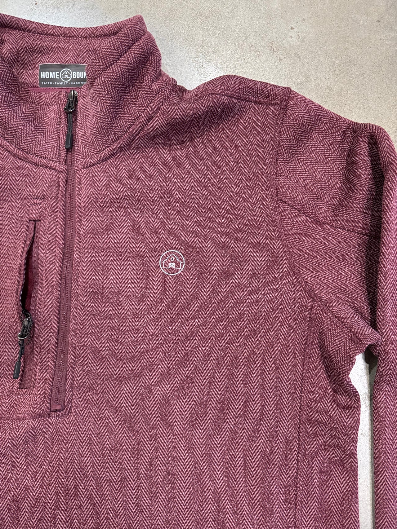 Home Bound Quarter Zip - Heathered Maroon