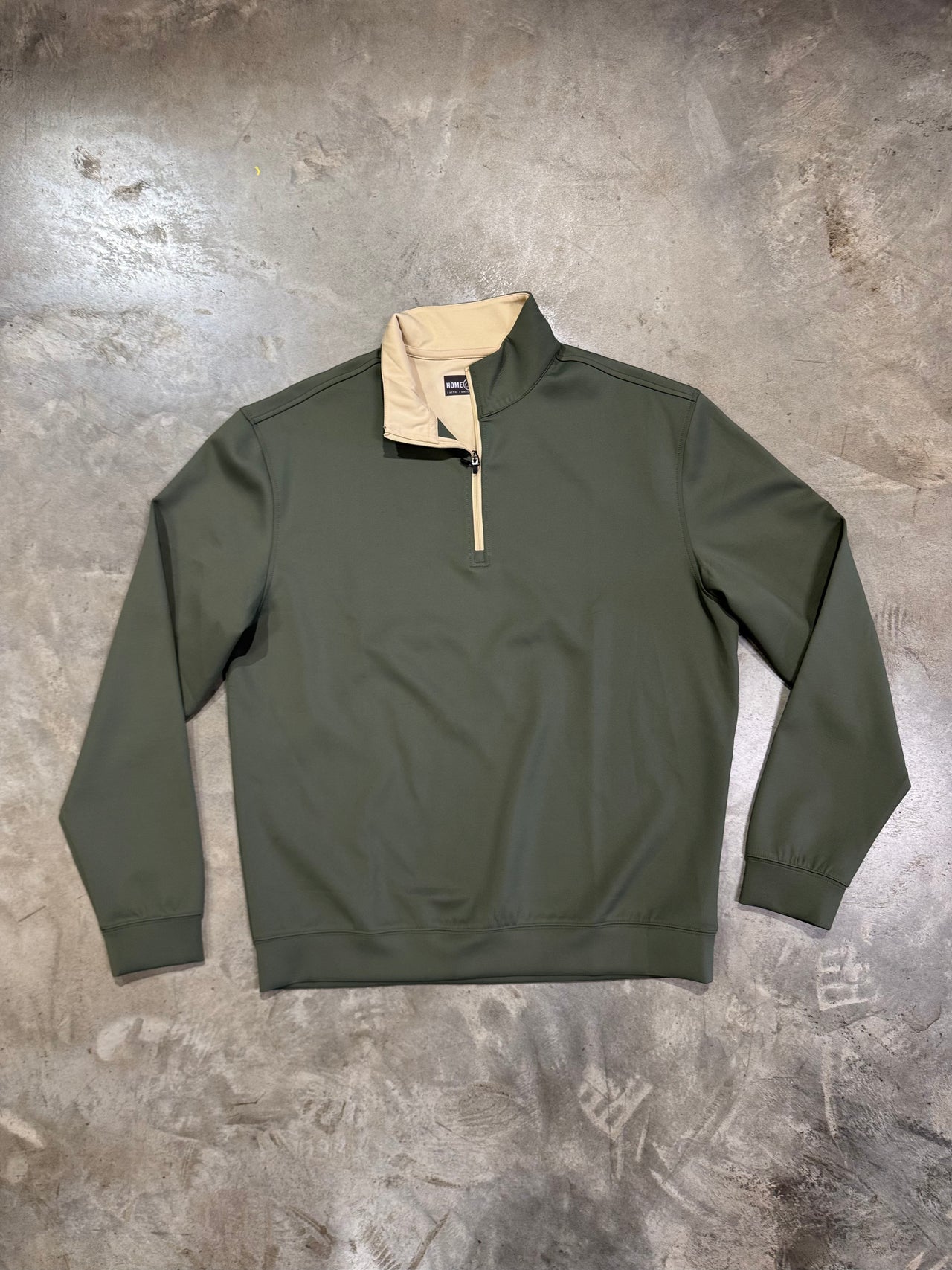 Home Bound Performance Quarter Zip - Olive