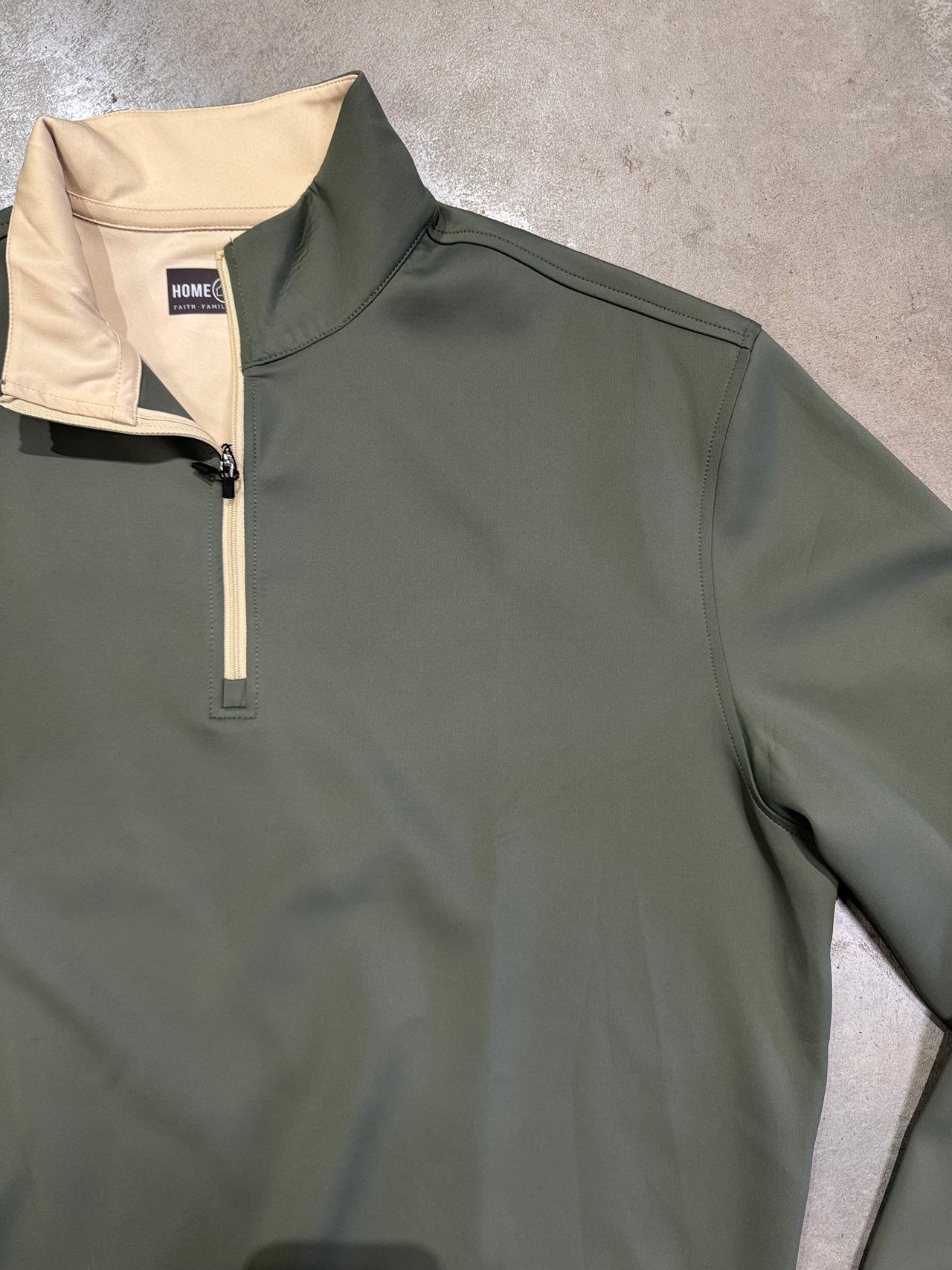 Home Bound Performance Quarter Zip - Olive