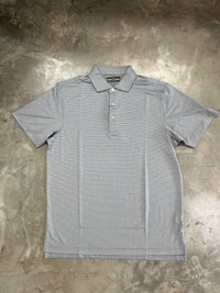 Thumbnail for Home Bound Heather Grey Striped Polo