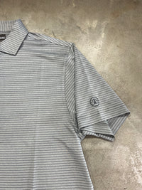 Thumbnail for Home Bound Heather Grey Striped Polo