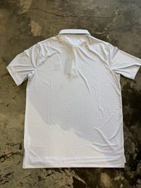 Thumbnail for Home Bound Fairway Microprint Performance Polo – White/Blue/Pink