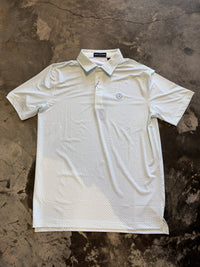 Thumbnail for Home Bound Coastal Dot Performance Polo – White/Blue/Opal