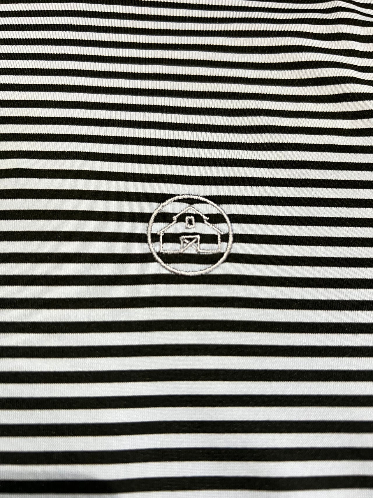 Home Bound Arctic & Black Striped Performance Polo