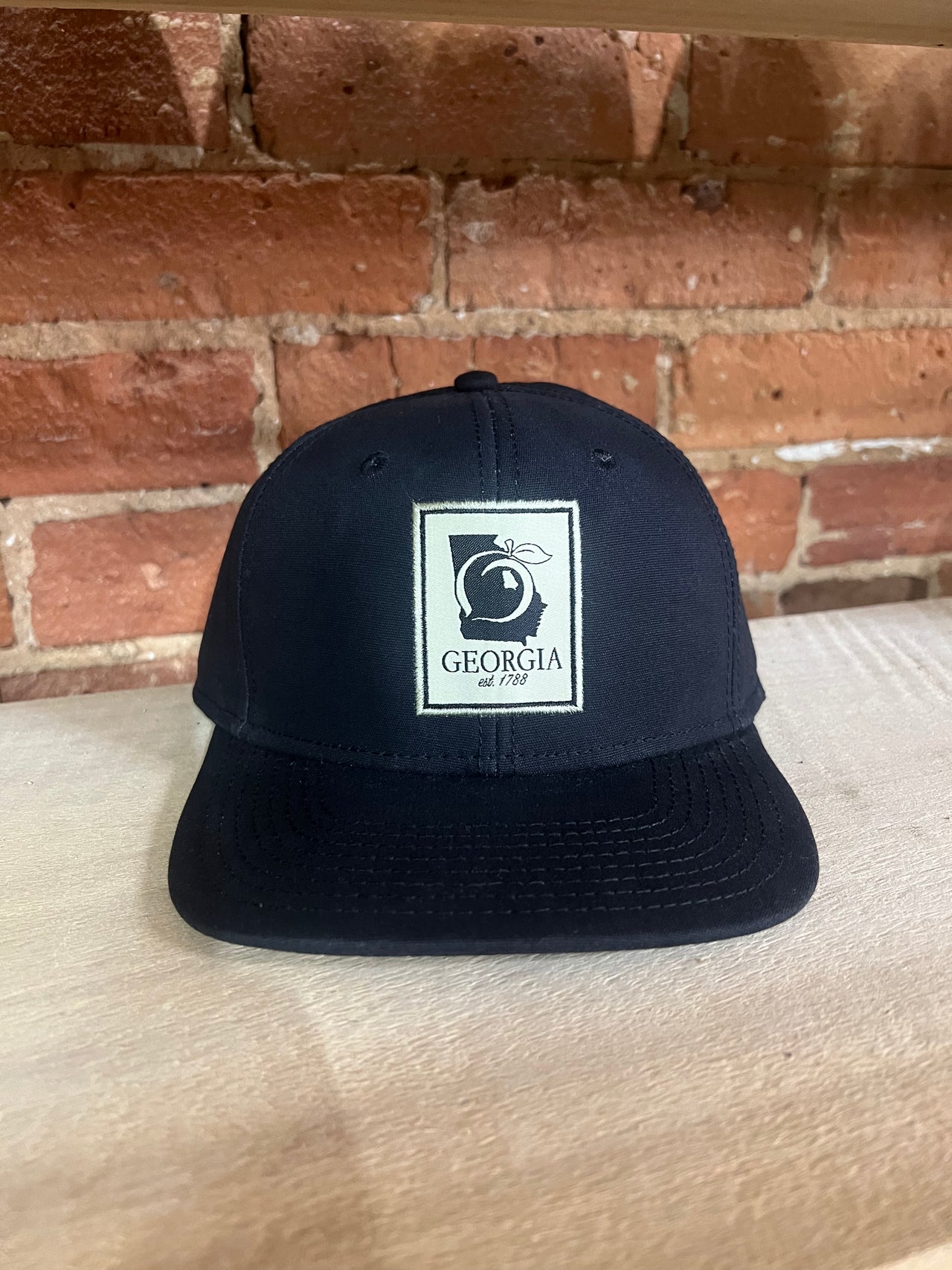 Peach State Pride State Outline Cap - Black