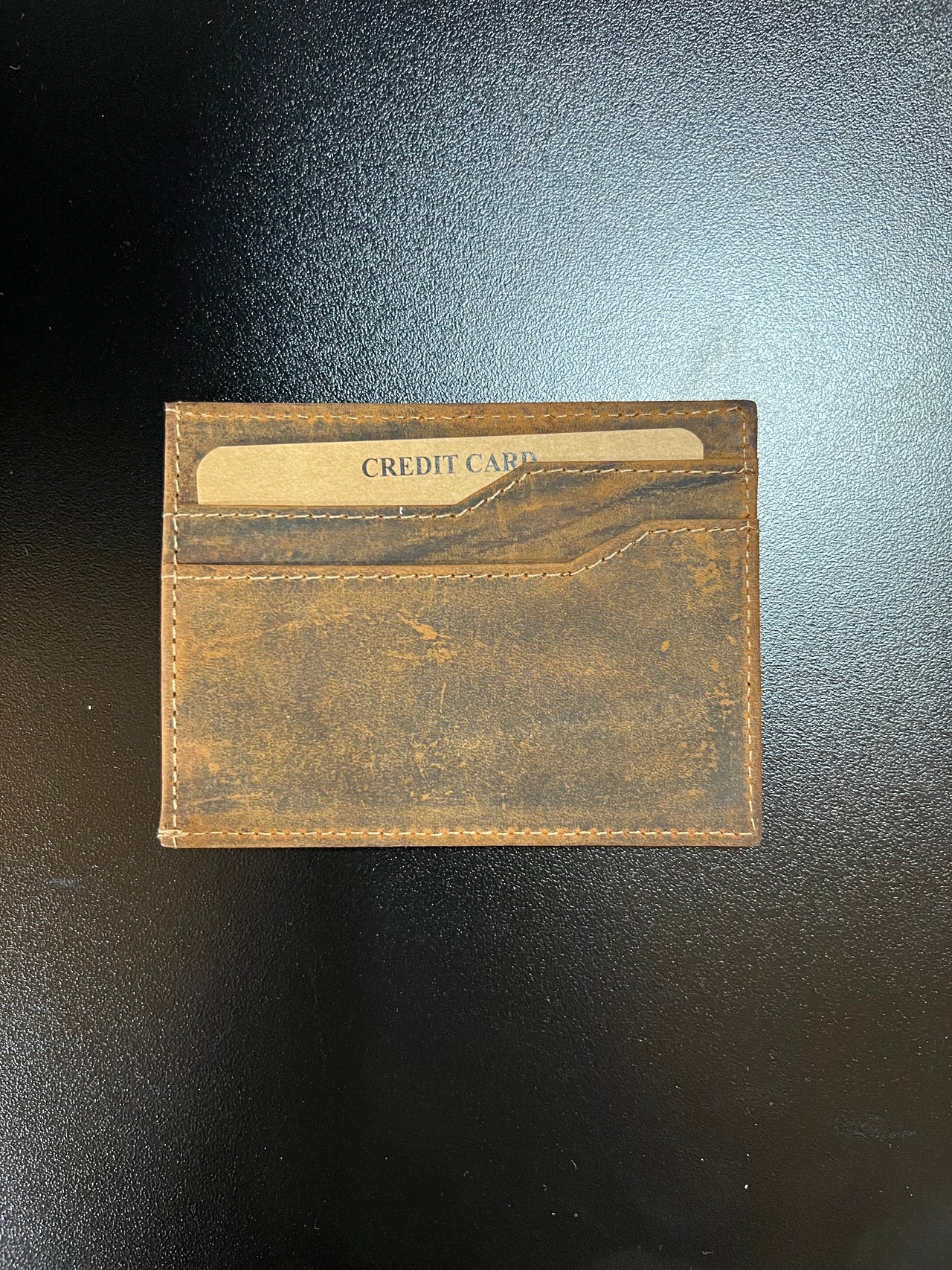 Light Brown Leather Front Pocket Wallet