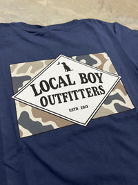 Thumbnail for Youth - Localflage Old School Camo Founder's Flag SS Tee - China Blue