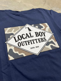 Thumbnail for Localflage Old School Camo Founder's Flag SS Tee - China Blue