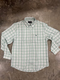 Thumbnail for Hutto Dress Button Down Shirt - Teal/Green/Light Blue