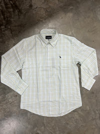 Thumbnail for Evans Button Down Dress Shirt - Teal/Mossy/Yellow