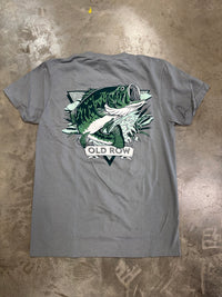 Thumbnail for Old Row Outdoors Bass Triangle SS Tee - Grey