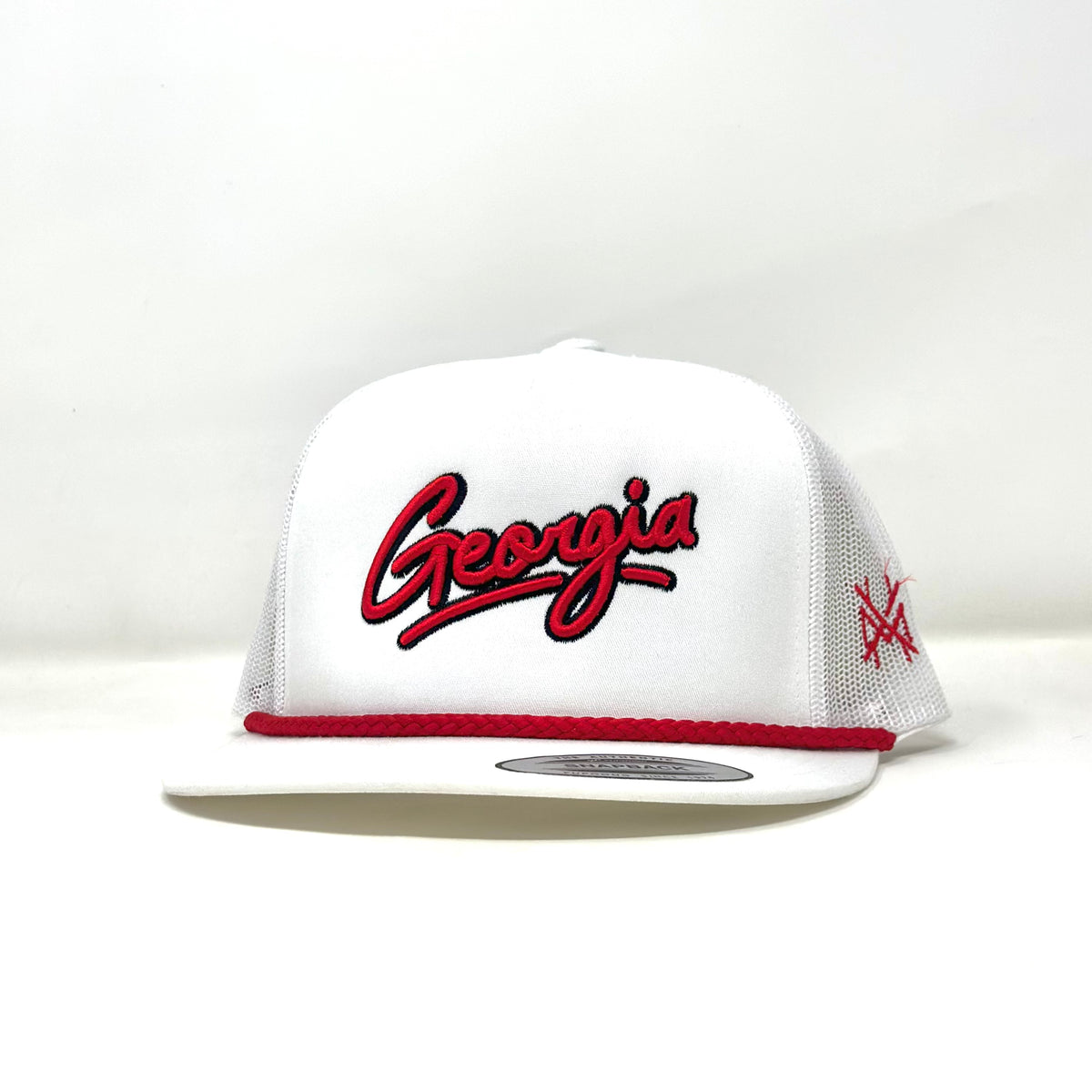 Georgia Home State Rope Trucker Cap - White