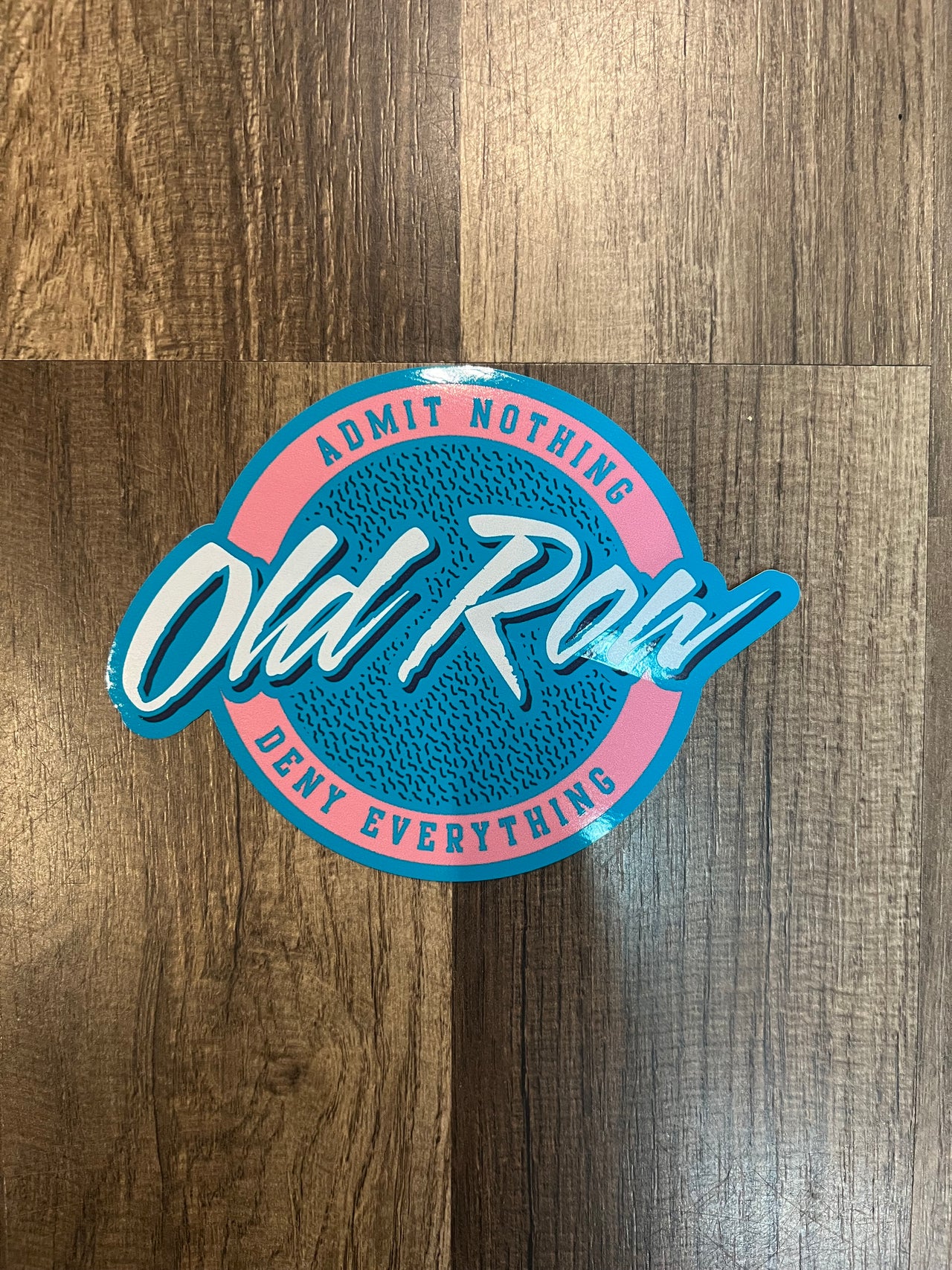 Old Row Circle Logo Decal - Light Blue/Pink