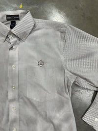 Thumbnail for Home Bound Oatmeal Small Check Button Down Shirt