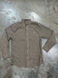 Thumbnail for Home Bound Black & Brown Gingham Check Cotton Button Down Shirt