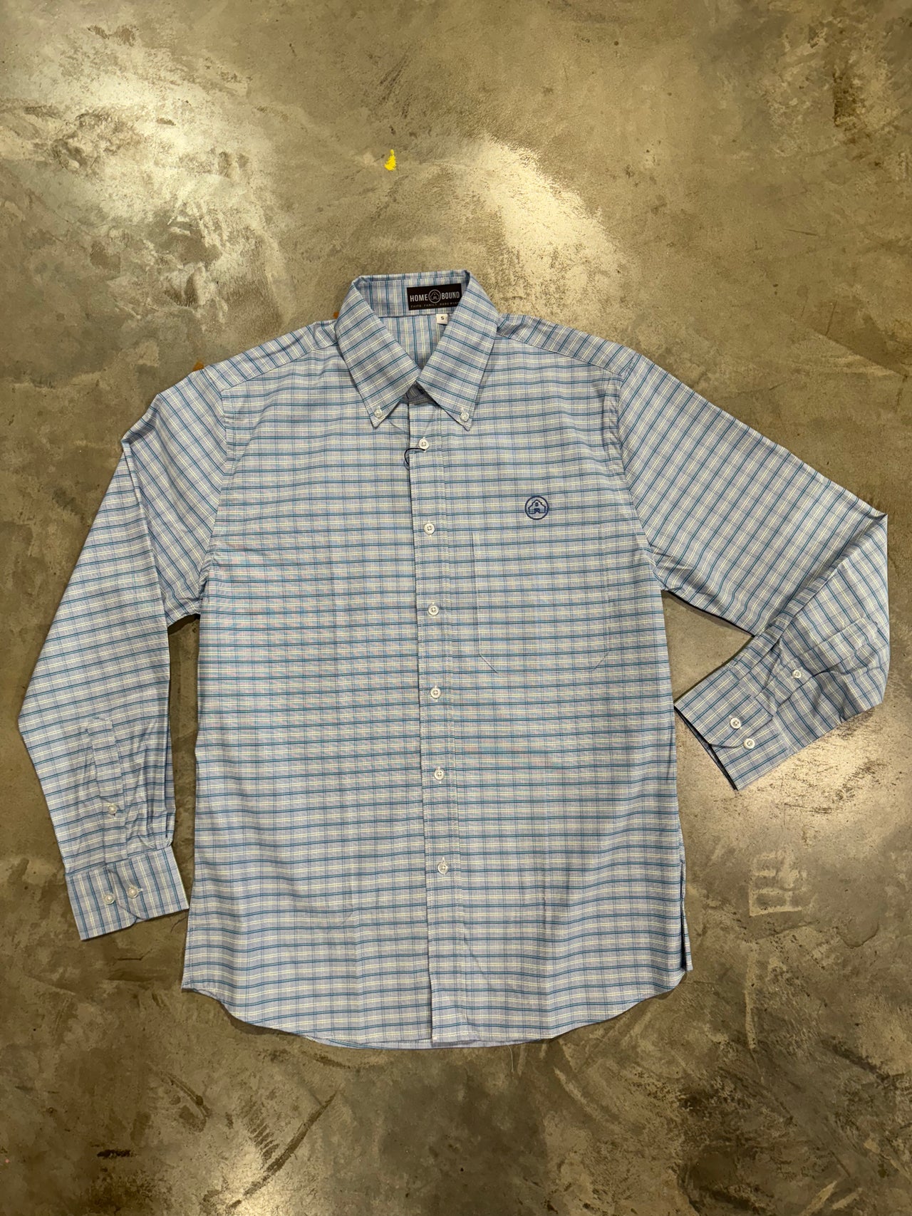 Home Bound Blue & Yellow Cotton Button Down Shirt