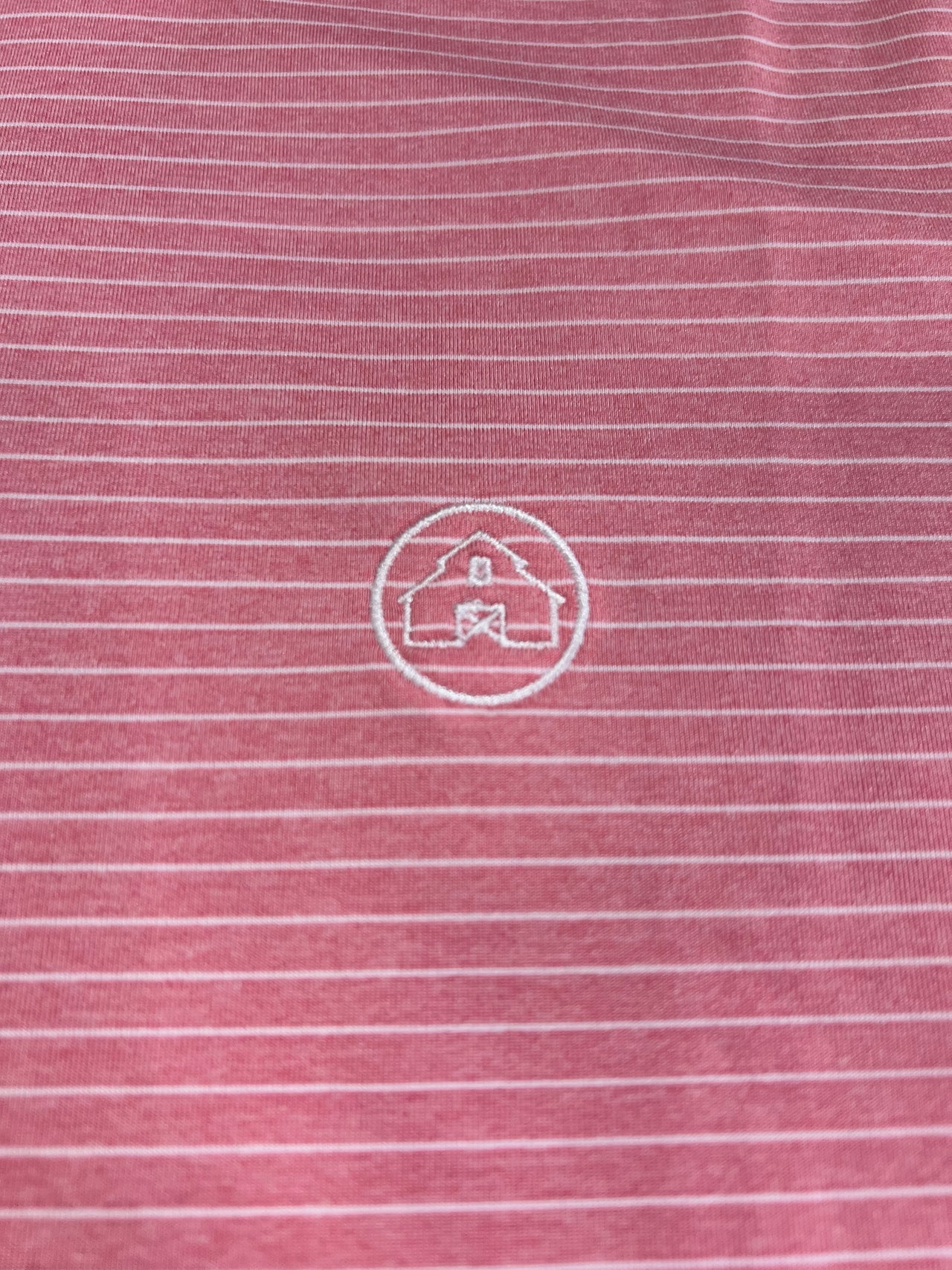 Home Bound Pink & White Striped Performance Polo