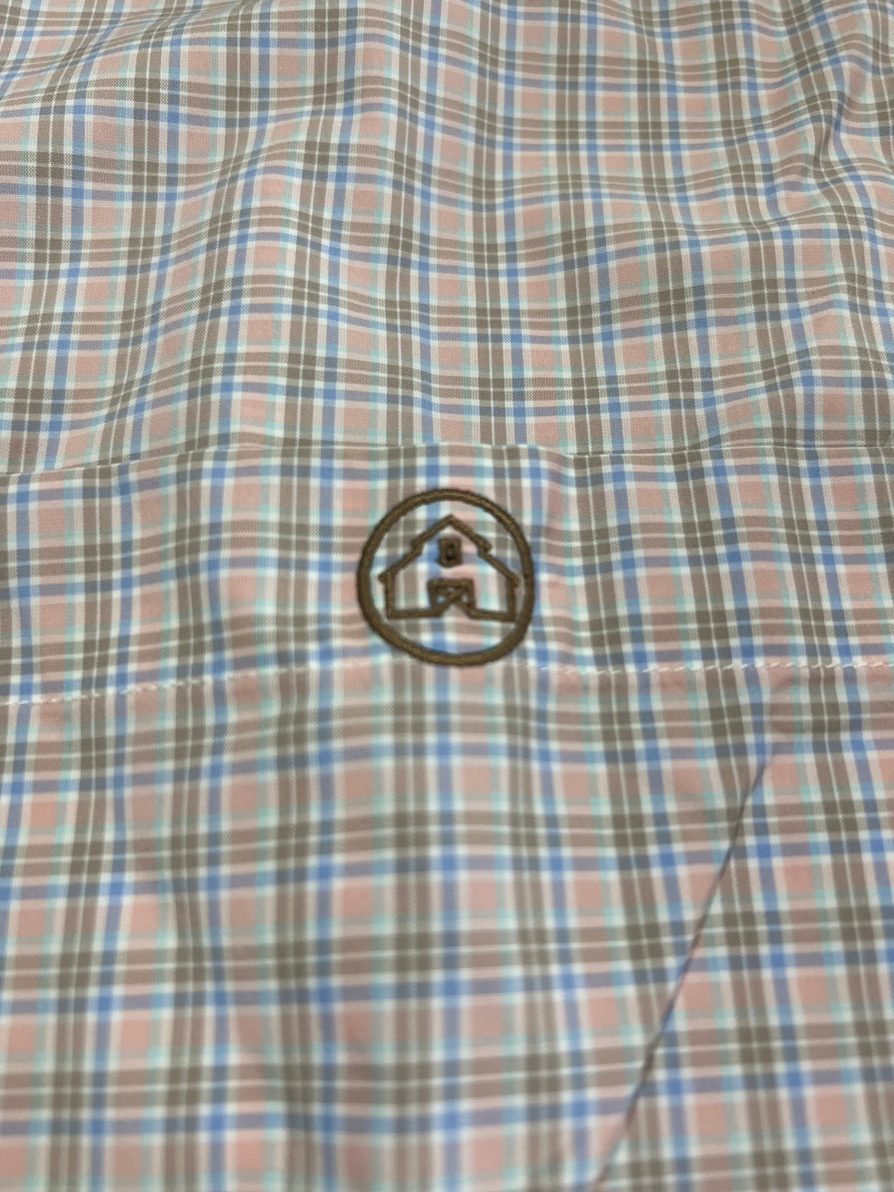 Home Bound LS Button Down - Pink/Blue/Tan