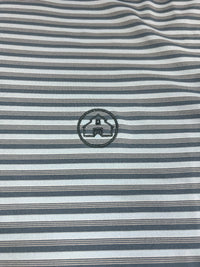 Thumbnail for Home Bound Multi-Stripe Performance Polo - Captain Blue/Airy Blue/White