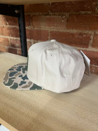 Thumbnail for GOB Mallard Landing 5 Panel Cap - Beige/Old School Camo