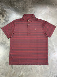 Thumbnail for Southern Casanova Trapline Pique Performance Striped Polo