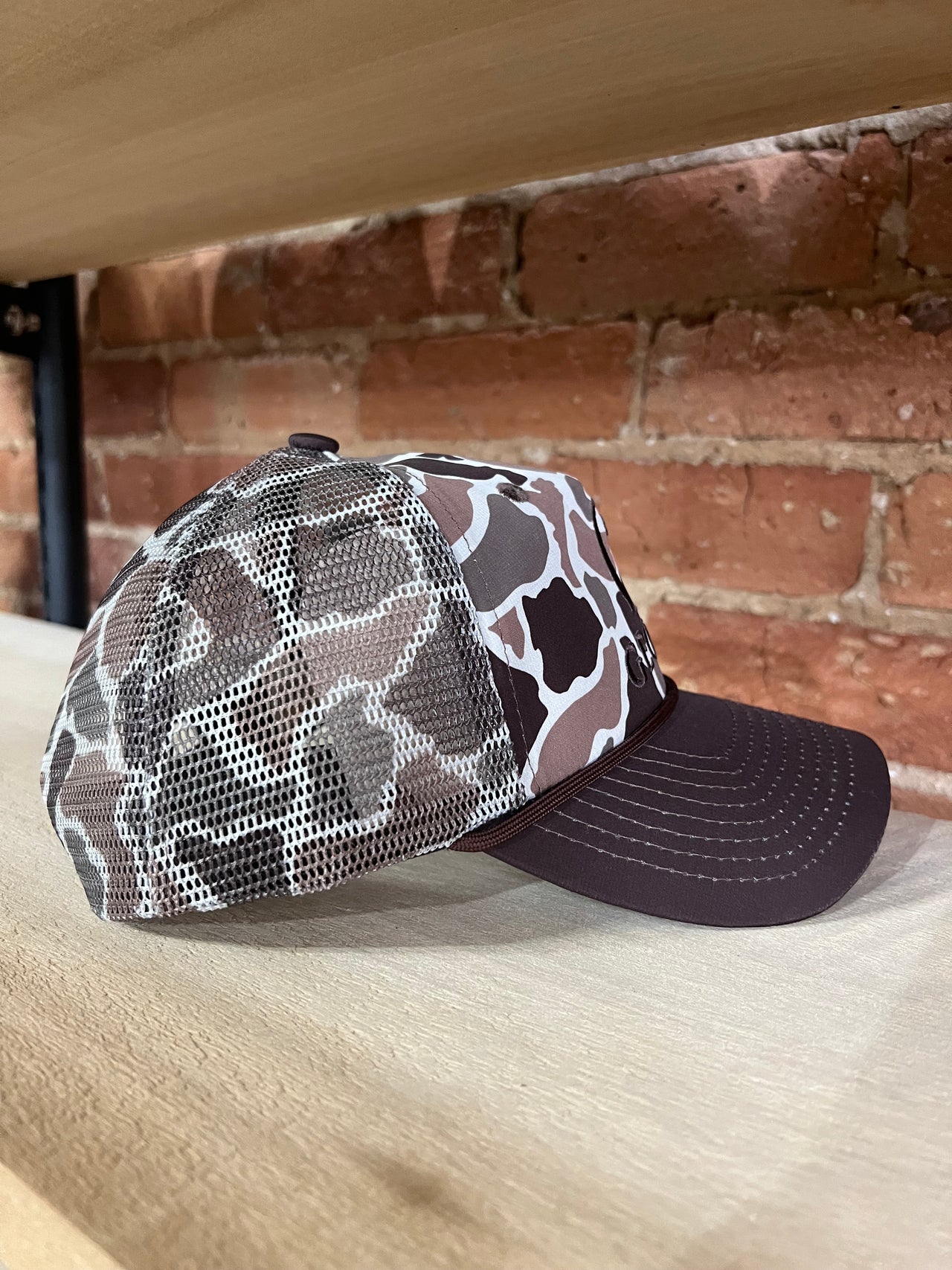Original Georgia Peach Trucker Cap - Old School Camo/Brown