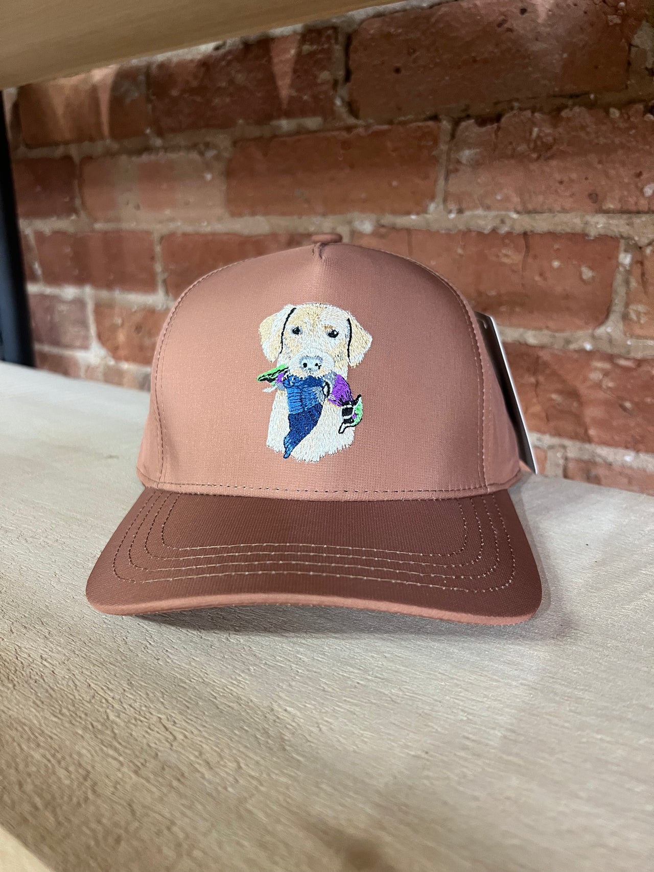 Lab & Woodie 5 Panel Performance Cap - Terracotta