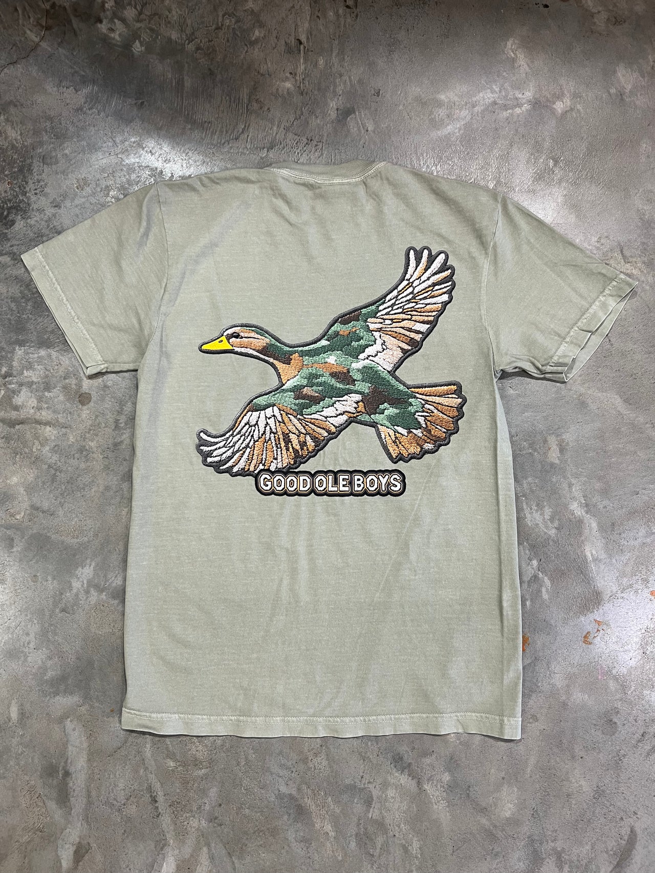 Good Ole Boys Duck Flight Camo Short Sleeve T-shirt - Bay Green